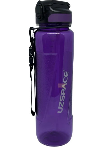 1000ML Pipetli Ölçü Skalalı Şeffaf Gövde Tritan Su Matarası