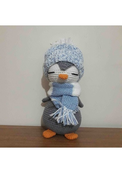 LotusHobiEvi Amigurumi Atkılı Penguen 22 cm