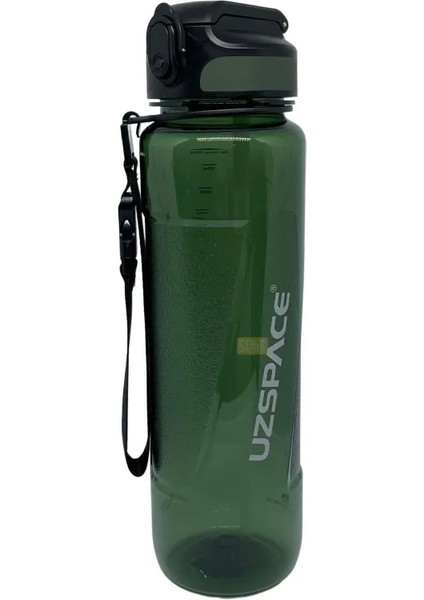 1000ML Pipetli Ölçü Skalalı Şeffaf Gövde Tritan Su Matarası