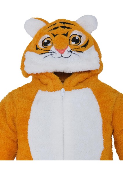Welsoft Erkek Bebek Hardal Sarı Kaplan Şapkalı Peluş Uyku Tulumu fiyatları