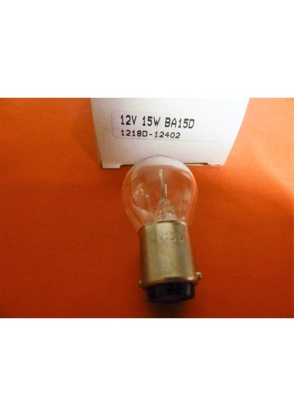 12V 15W BA15D Çift Kontak Oto Ampulü. 10AD.