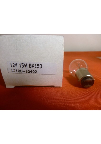 12V 15W BA15D Çift Kontak Oto Ampulü. 10AD.