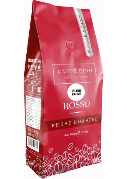 Caffe Rino Filtre Kahve Rosso 1000 gr Caffe Rino