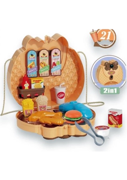 2in1, Şık Çantalı 21 Parça Oyuncak Fast Food Seti fiyatları