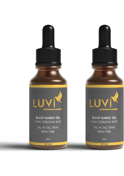 Yıpranmış ve Dökülen Saçlara Özel Kara Sarımsak Yağı 2'li Set 50 ml + 50 ml