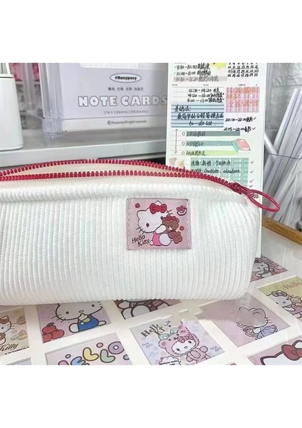 Sanrio Melody Süper Büyük Kapasiteli Öğrenci Kırtasiye Yüksek Değerli Kadife Karikatür Hello Kitty Kalem Kutusu (Yurt Dışından)