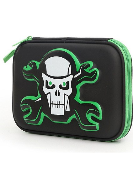 Mozaik Eva Avustralya Büyük Kapasiteli Sevimli Karikatür Siyah Kafatası Tarzı Kalem Kutusu (Yurt Dışından)