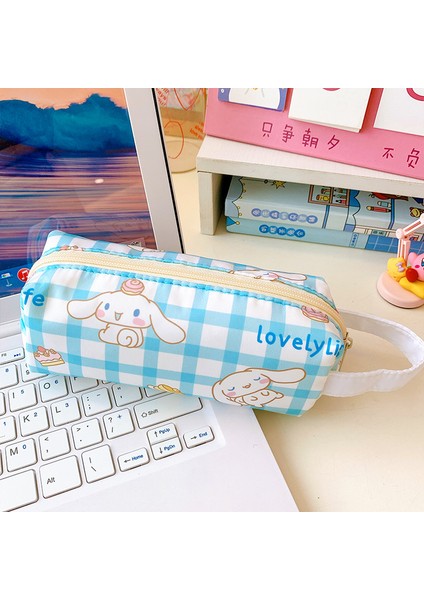 Orijinal Ev Yapımı Sevimli Köpek Ins Tarzı Büyük Kapasiteli Kırtasiye Çok Fonksiyonlu Kırtasiye Malzemesi Saklama Mavi Tarçın Köpek Kalem Kutusu (Yurt Dışından)