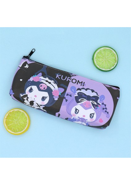 Karikatür Sanrio Sanrio Kuromi Melody Pu Tek Katmanlı Kırtasiye Kırtasiye Saklama Iki Renkli Kuromi Kalem Kutusu (Yurt Dışından)