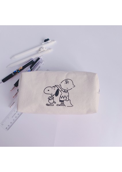 Sevimli Basit Gösterişli Kore Versiyonu Büyük Kapasiteli Saklama Japon Öğrenci Kırtasiye Büyük Boy Touching Head Charlie Kalem Kutusu (Yurt Dışından)