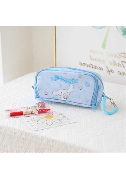 Japon Çift Katmanlı Büyük Kapasiteli Öğrenci Kore Fermuarlı Taşınabilir Kırtasiye Saklama Kamera Acemi Kalem Kutusu (Yurt Dışından)