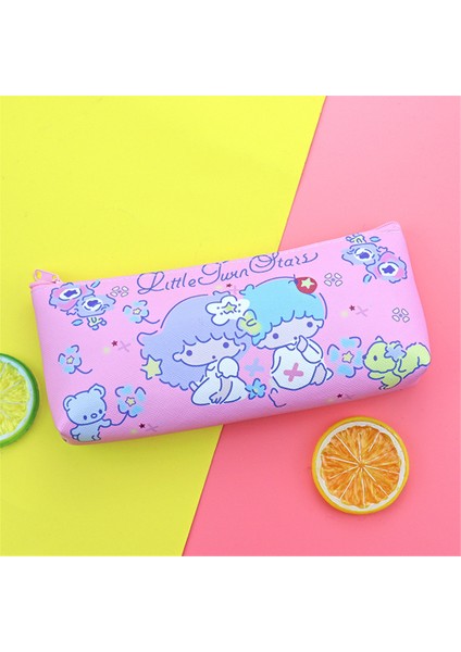 Karikatür Sanrio Sanrio Kuromi Melody Pu Tek Katmanlı Kırtasiye Kırtasiye Malzemesi Saklama Ikizler Kalem Kutusu (Yurt Dışından)