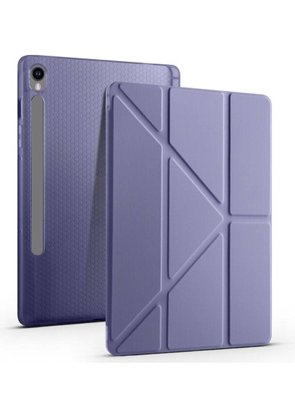 Samsung Galaxy Tab S9 Fe/S10 Fe 10.9 Kılıf Kalem Bölmeli Trifolding Yatay Dikey Standlı SM-X510 SM-X520