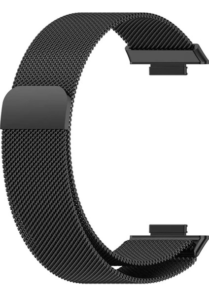 Huawei Watch Fit 2 Uyumlu Kordon Hasır Metal Örgü Milano Mıknatıslı Kordon Kayış