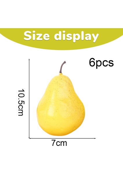 6 Adet Simüle Meyve-90# Köpük Ananas (Yurt Dışından)