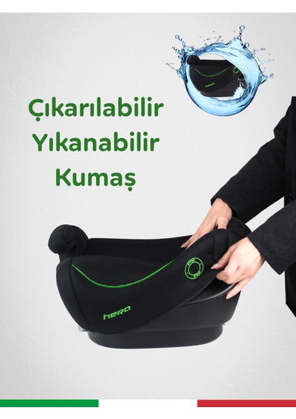 Hera 15-36 kg Emniyet Kemeriyle Kullanılabilen Isofixli Yükseltici Oto Koltuğu