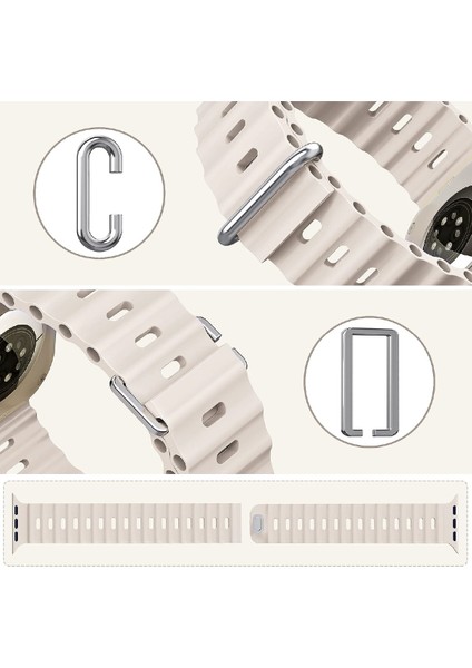 Apple Watch Uyumlu 42MM 44MM 45MM 49MM 1/2/3/4/5/6/se/7/8/9 Ultra Kordon Ocean Loop Kordon
