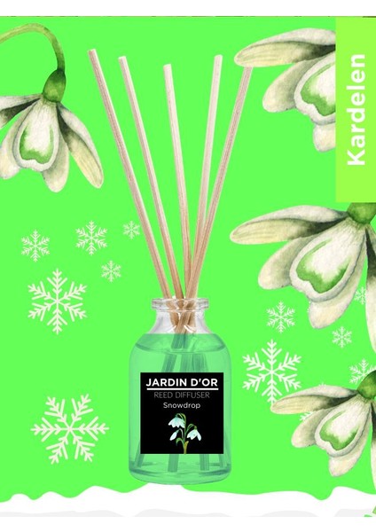 4'lü Çubuklu Oda Kokusu Seti- Avantajlı Paket 50 ml (Kır Çiçekleri-Kardelen-Limon-Sandal Ağacı) Reed Diffuser