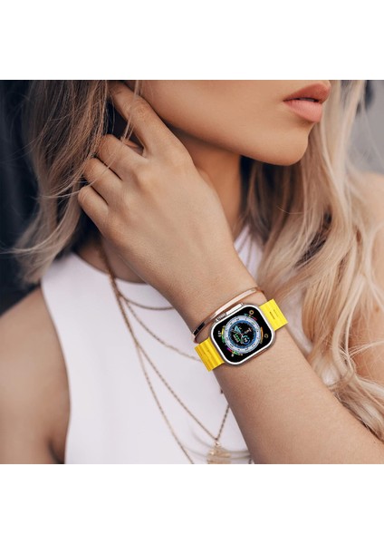 Apple Watch Uyumlu 38MM 40MM 41MM 1/2/3/4/5/6/se/7/8/9 Kordon Ocean Loop Kordon