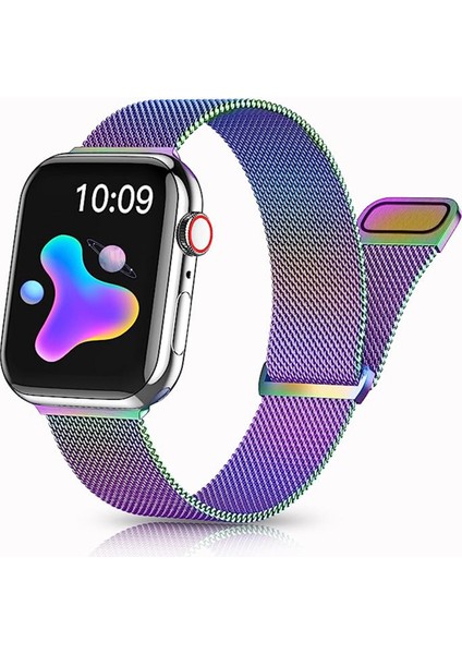 Apple Watch Uyumlu 42MM 44MM 45MM 49MM 1/2/3/4/5/6/se/7/8/9 Ultra 2 Kordon Çelik Hasır Kordon