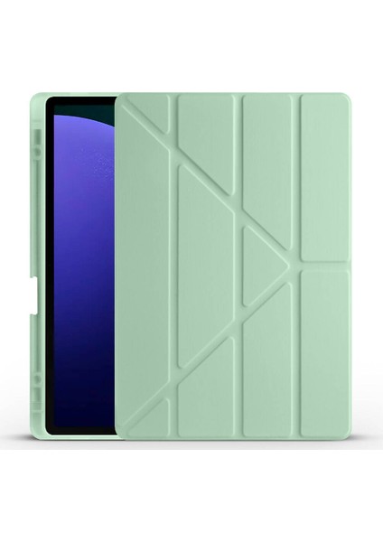 Samsung Galaxy Tab S9 Fe/S10 Fe 10.9 Kılıf Kalem Bölmeli Trifolding Yatay Dikey Standlı Case SM-X510 SM-X520