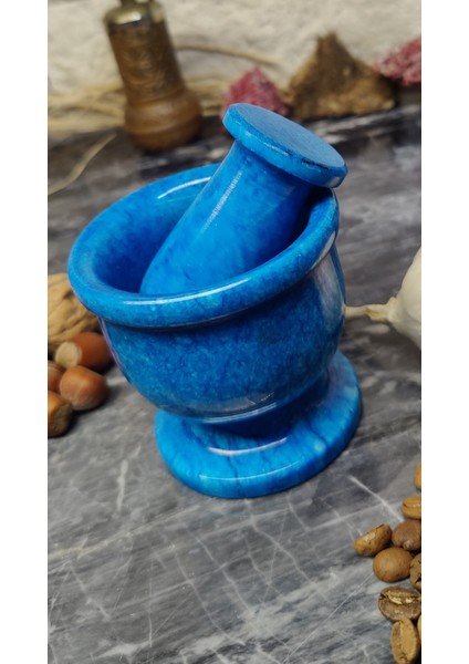 Mermer Renkli Havan Biblo 8X8CM