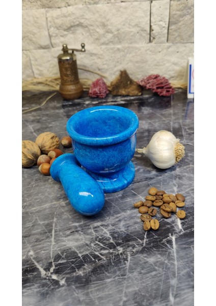 Mermer Renkli Havan Biblo 8X8CM