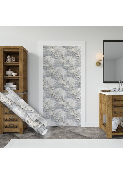Eskitme Sıva Görünümlü Yapışkanlı Folyo, Taş Desenli Folyolar, Mutfak, Tezgah, Masa, Dolap Kaplama Folyosu, Isıya Dayanıklı, Su Geçirmez, Yapışkan Folyolar, Sticker, Büyük Ebatlı, Dekoros indirimleri