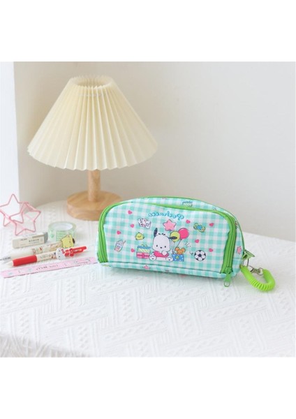 Japon Çift Katmanlı Büyük Kapasiteli Öğrenci Kore Fermuarlı Taşınabilir Kırtasiye Saklama Ekose Köpüklü Pc Kalem Kutusu (Yurt Dışından)