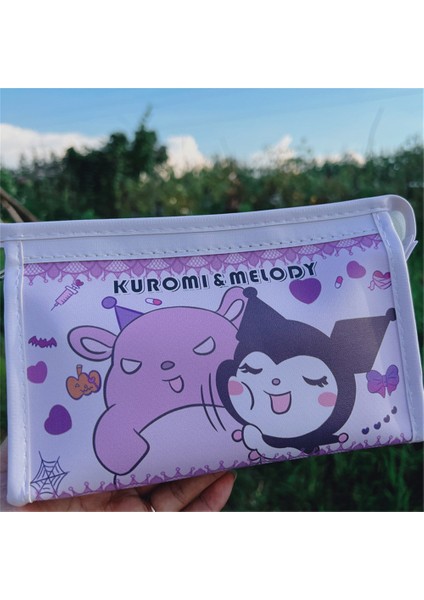 Iyi Görünümlü ve Sevimli Chiapa Köpek Ins Tarzı Pu Su Geçirmez Büyük Kapasiteli Kırtasiye Öğrenci Masaüstü Saklama Bakü Kuromi #20*14*6 Kalem Kutusu (Yurt Dışından)