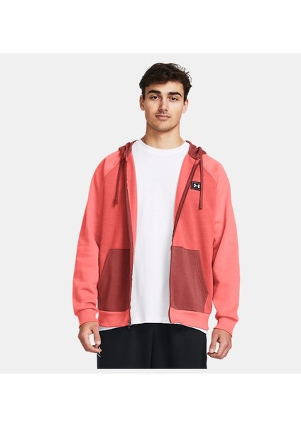 Under Armour Rival Flc Fz Colorblock Erkek Kırmızı Sweatshirt 1383096-611