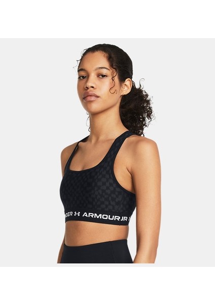 Kadın Armour® Mid Çapraz Sırtlı Baskılı Spor Sütyeni 1361042-007