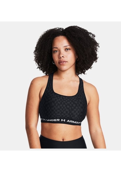 Kadın Armour® Mid Çapraz Sırtlı Baskılı Spor Sütyeni 1361042-007