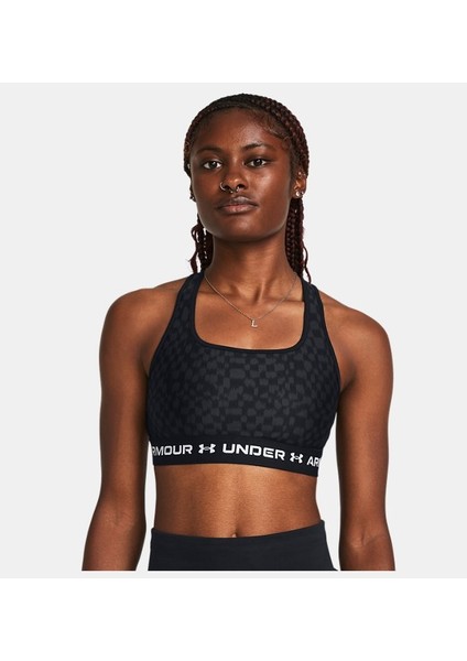Kadın Armour® Mid Çapraz Sırtlı Baskılı Spor Sütyeni 1361042-007