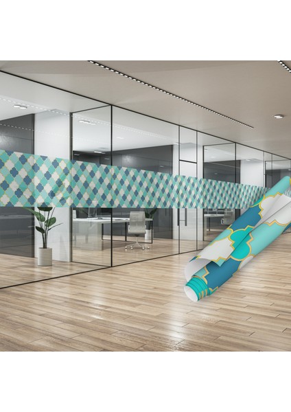 Mozaik Görünümlü Şeffaf Yapışkanlı Folyo, Arabik Desenli Folyolar, Mutfak, Tezgah, Masa, Dolap Kaplama Folyosu, Isıya Dayanıklı, Su Geçirmez, Yapışkan Folyolar, Sticker, Büyük Ebatlı, Dekoros indirimleri