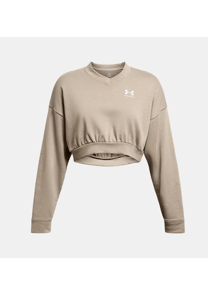 Kadın UA Rival Terry Oversized Crop Crew Uzun Kollu 1382738-204 modelleri