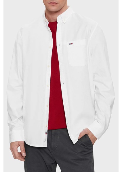 Pamuklu Regular Fit Tek Cepli Gömlek Erkek Gömlek DM0DM18335 Ybr