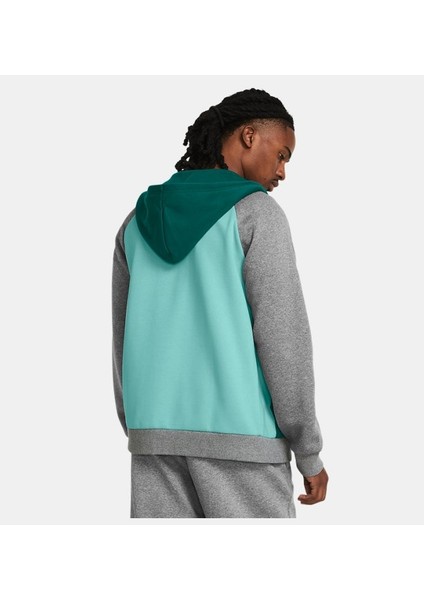 Under Armour Erkek UA Rival Fleece Colorblock Tam Boy Fermuarlı 1383096-482