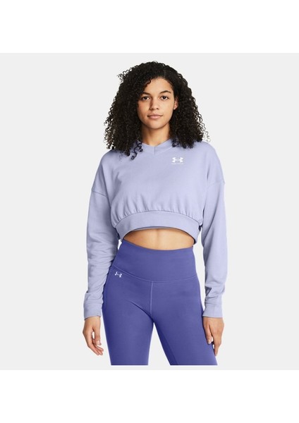 Kadın UA Rival Terry Oversized Crop Crew Uzun Kollu 1382738-539