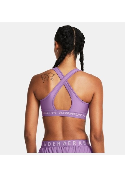 Kadın Armour® Mid Çapraz Sırtlı Spor Sütyeni 1361034-560