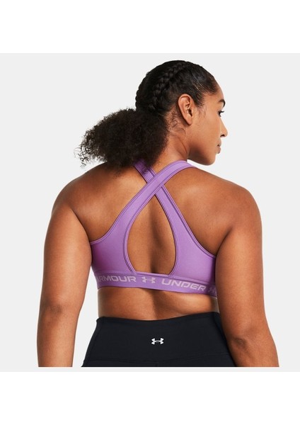 Kadın Armour® Mid Çapraz Sırtlı Spor Sütyeni 1361034-560