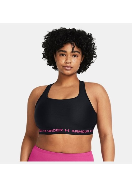 Kadın Armour® Mid Çapraz Sırtlı Spor Sütyeni 1361034-004