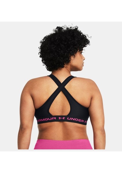 Kadın Armour® Mid Çapraz Sırtlı Spor Sütyeni 1361034-004