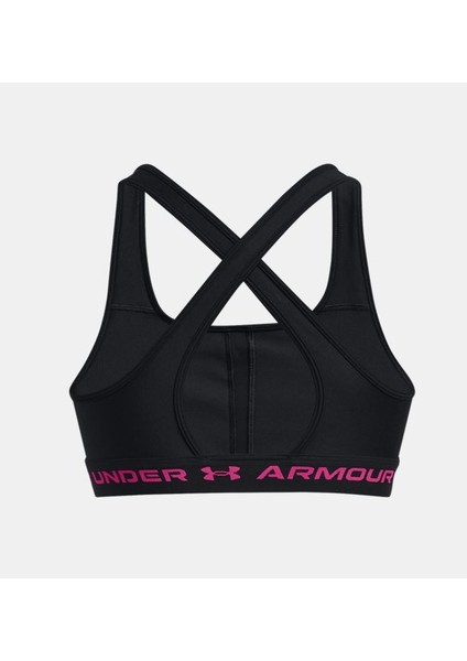 Kadın Armour® Mid Çapraz Sırtlı Spor Sütyeni 1361034-004