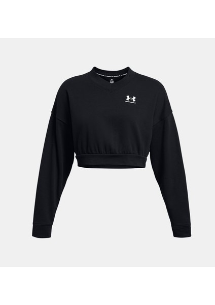Kadın UA Rival Terry Oversized Crop Crew Uzun Kollu 1382738-001 modelleri