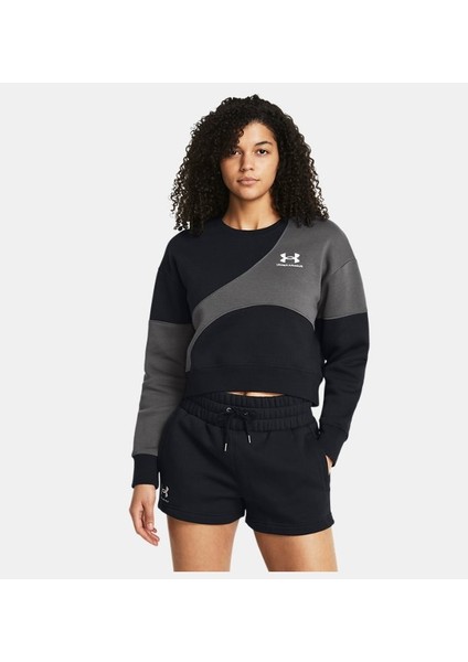 Under Armour Kadın UA Icon Fleece Crop Crew Uzun Kollu 1382721-001