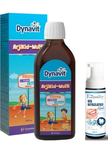 Eczacıbaşı Dynavit Arjikid-Multi Sıvı Takviye Edici Gıda 150 Ml - Diş Beyazlatıcı Köpük