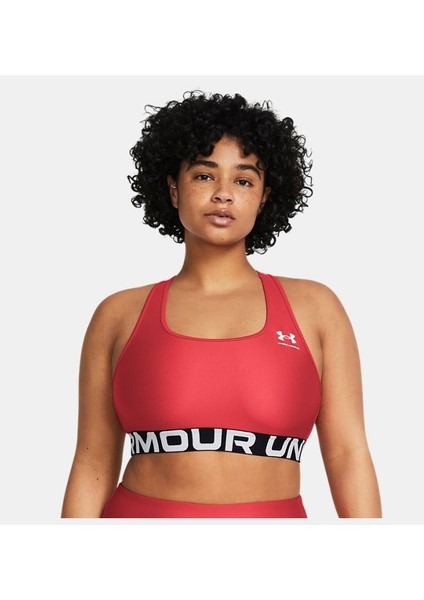 Kadın HeatGear® Armor Mid Branded Spor Sütyeni 1383544-814