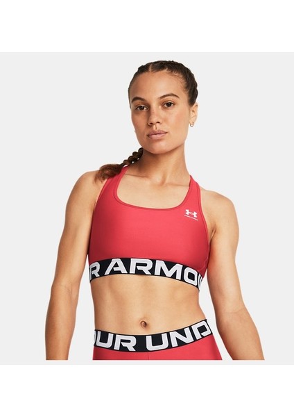 Kadın HeatGear® Armor Mid Branded Spor Sütyeni 1383544-814