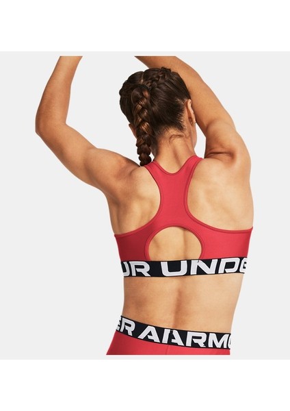 Kadın HeatGear® Armor Mid Branded Spor Sütyeni 1383544-814